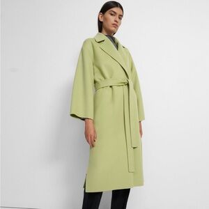 Theory Women's Light Green Cashmere Coat